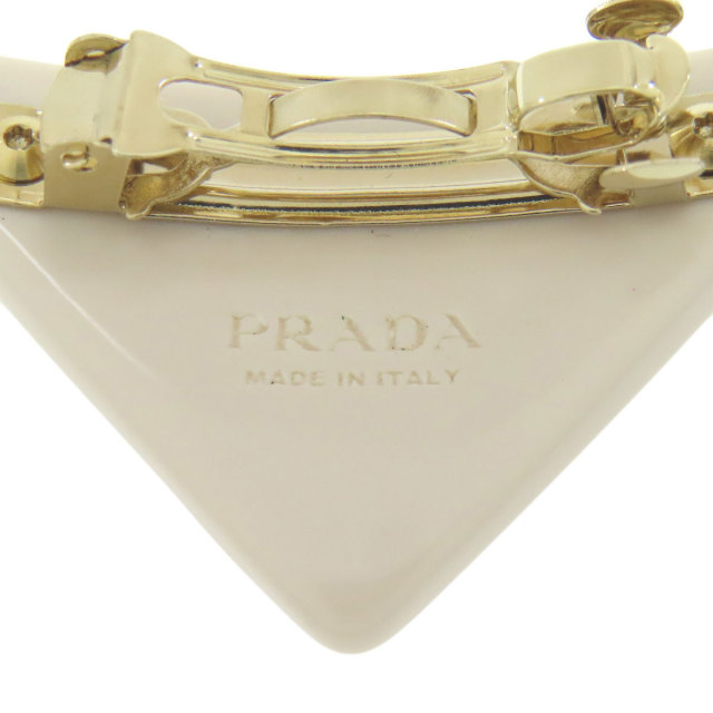 PRADA プラダ トライアングル ラインストーン バレッタ プラスチック