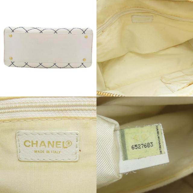 シャネル ハンドバッグ ココマーク ワイルドステッチ ゴールド金具