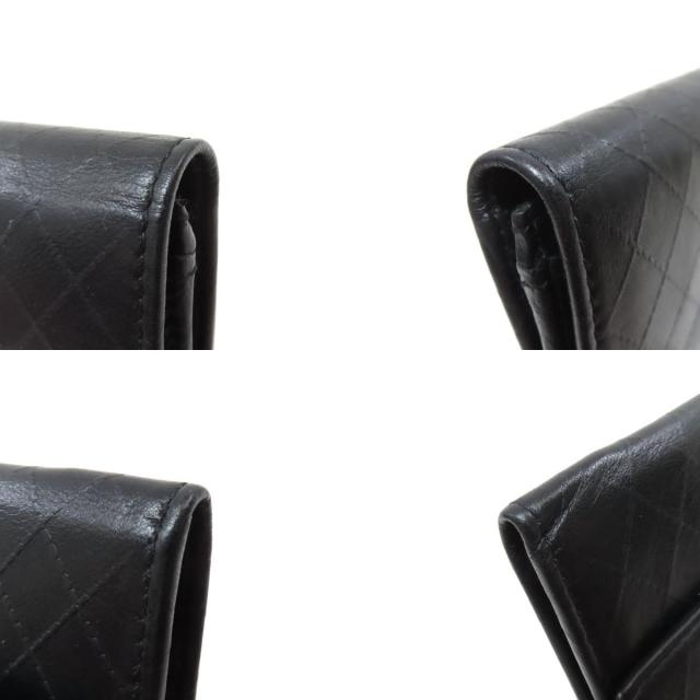 CHANEL シャネル カメリア マトラッセ 銀座限定 ゴールド金具 長財布（小銭入れあり） ラムスキン レディース [中古] CHANEL シャネル カメリア マトラッセ 銀座限定 ゴールド金具 長財布
