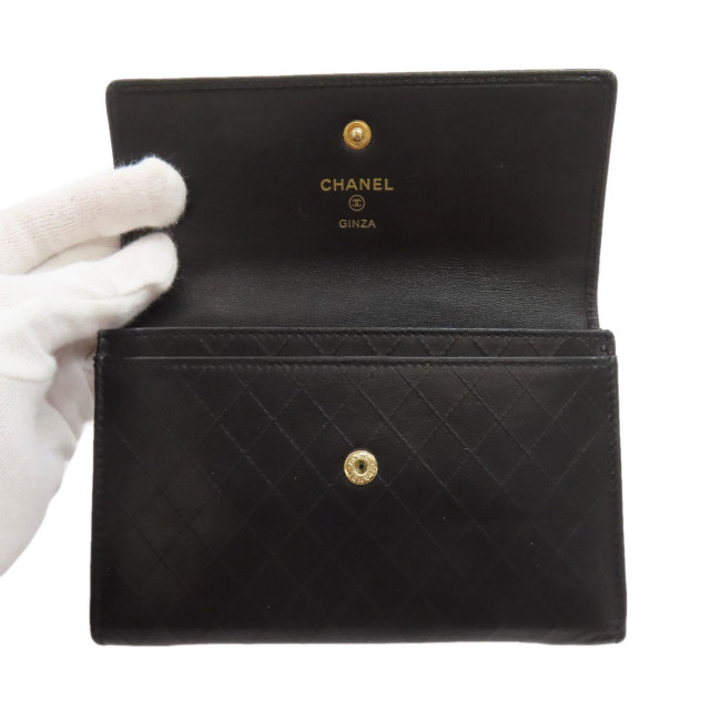 CHANEL シャネル カメリア マトラッセ 銀座限定 ゴールド金具 長財布
