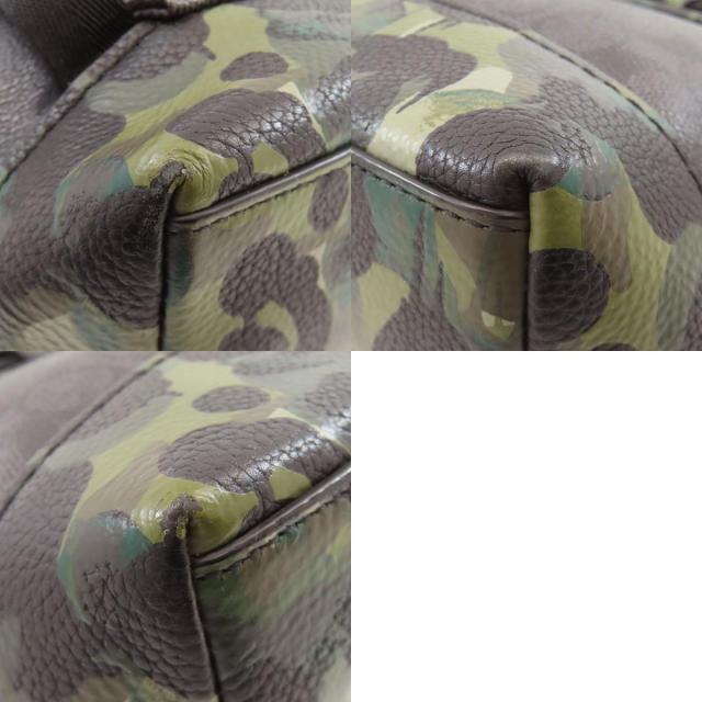 COACH コーチ CA266 迷彩柄 2WAY ショルダーバッグ レザー/PVC