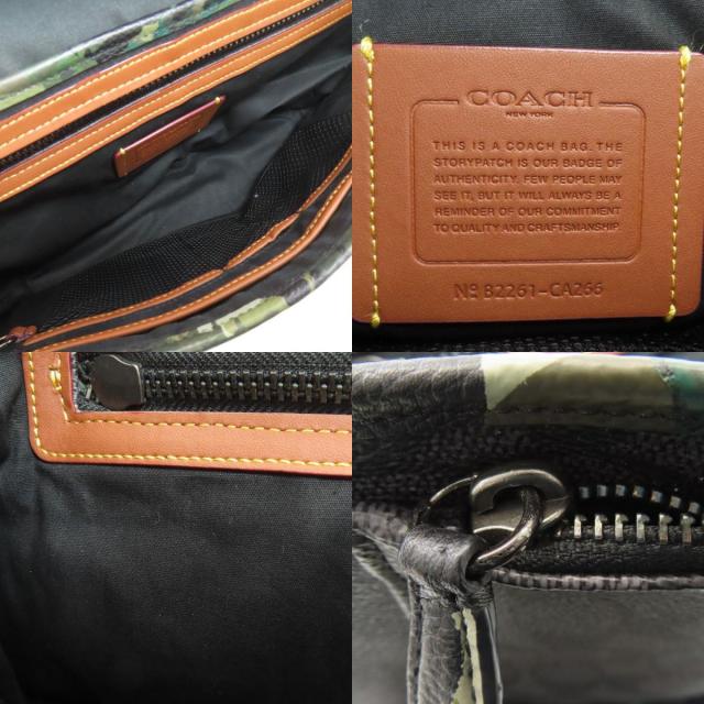 COACH コーチ CA266 迷彩柄 2WAY ショルダーバッグ レザー/PVC