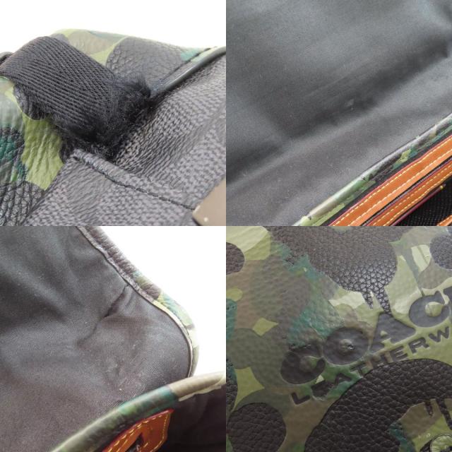 COACH コーチ CA266 迷彩柄 2WAY ショルダーバッグ レザー/PVC