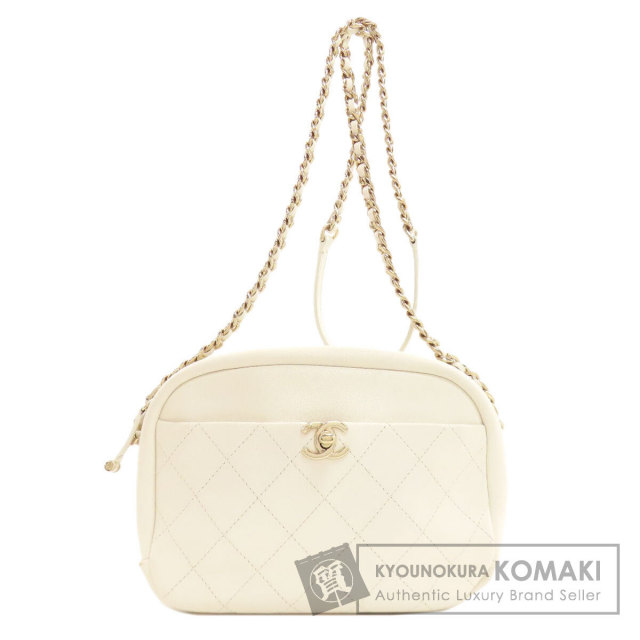 シャネル ショルダーバッグ マトラッセ ココマーク ゴールド金具