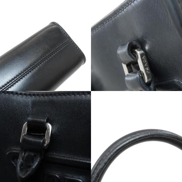 PRADA プラダ 1BA333 エンボスロゴ 2WAY ハンドバッグ ソフトカーフ