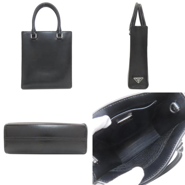 PRADA プラダ　スポーツ　ハンドバッグ　黒　鍵　南京錠つき　ブラック PRADA プラダ 1BA333 エンボスロゴ 2WAY ハンドバッグ ソフトカーフ
