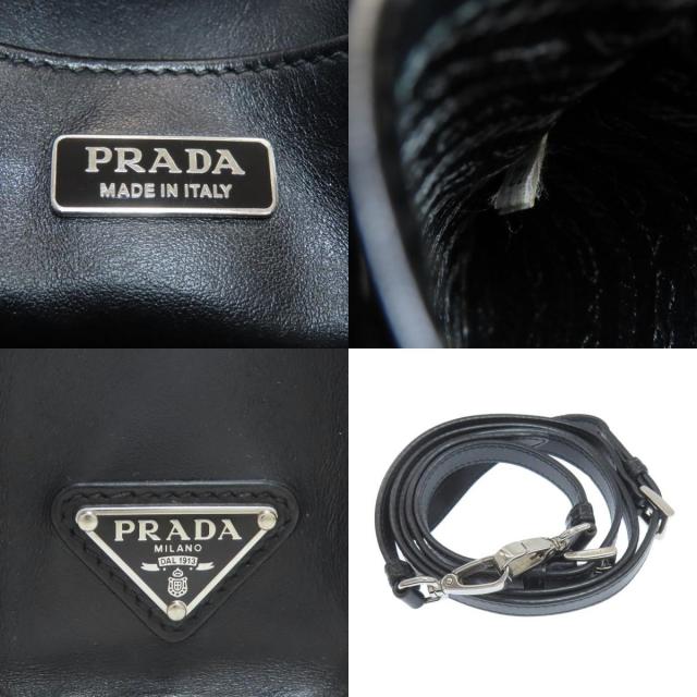 PRADA バッグ 廃盤モデル 極美品 PRADA QUILTED NAPPA GOLD TRIANGLE SHOULDER BAG 1BD333 BLACK | eBay