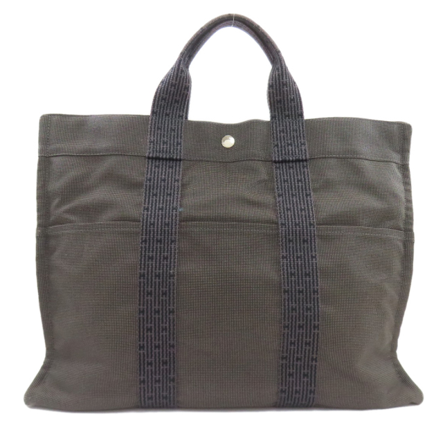 HERMES エルメス エールラインMM ハンドバッグ キャンバス レディース