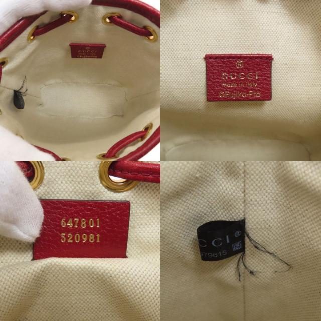 グッチ ショルダーストラップ 巾着ショルダー ドラえもんコラボ