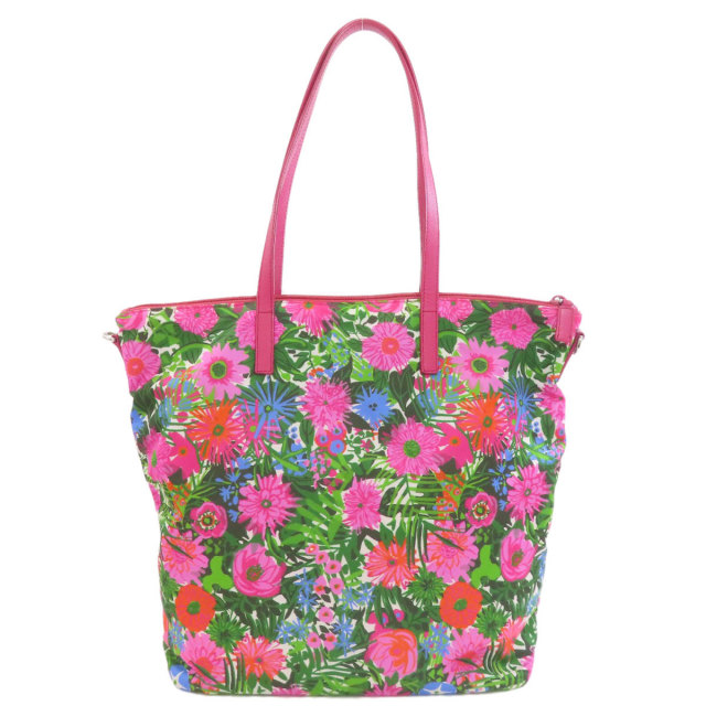 プラダ トートバッグ ロゴ金具 フラワー 2WAY