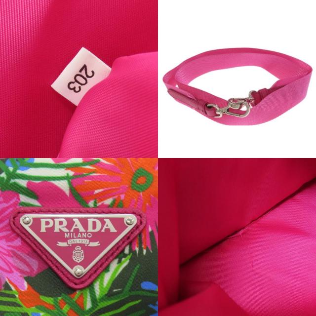 プラダ トートバッグ ロゴ金具 フラワー 2WAY