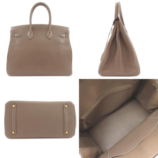 HERMES エルメス バーキン35 エトープ ゴールド金具 ハンドバッグ