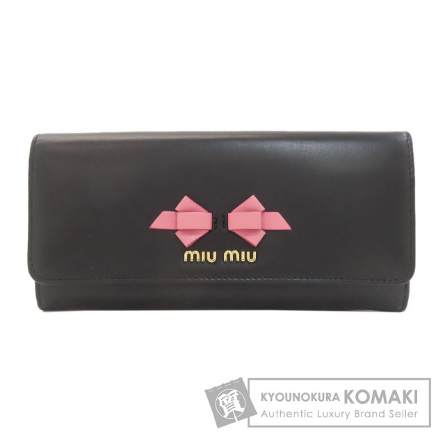 ミュウミュウ 長財布（小銭入れあり） リボンモチーフ