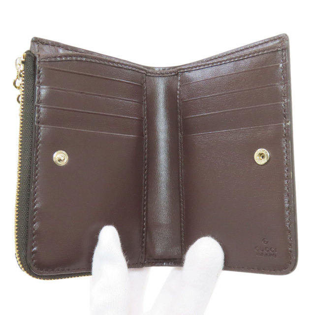 GUCCI グッチ 790036 GG柄 二つ折り財布（小銭入れあり） キャンバス レディース [中古] GUCCI（グッチ） GUCCI GGキャンバス コンパクトウォレット 790036 2