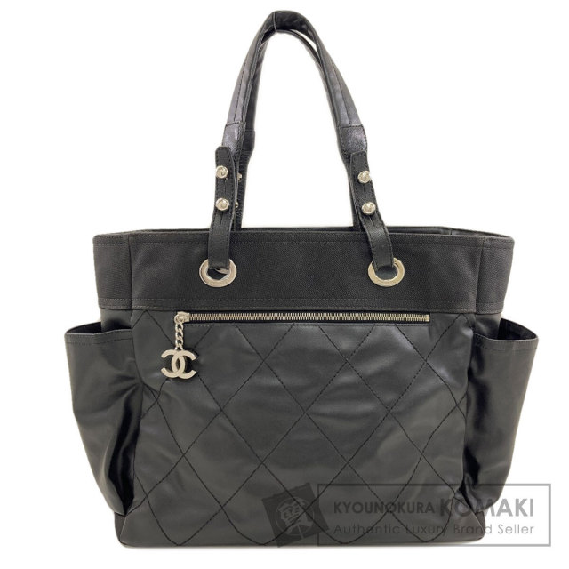 CHANEL シャネル パリビアリッツGM シルバー金具 トートバッグ カーフ