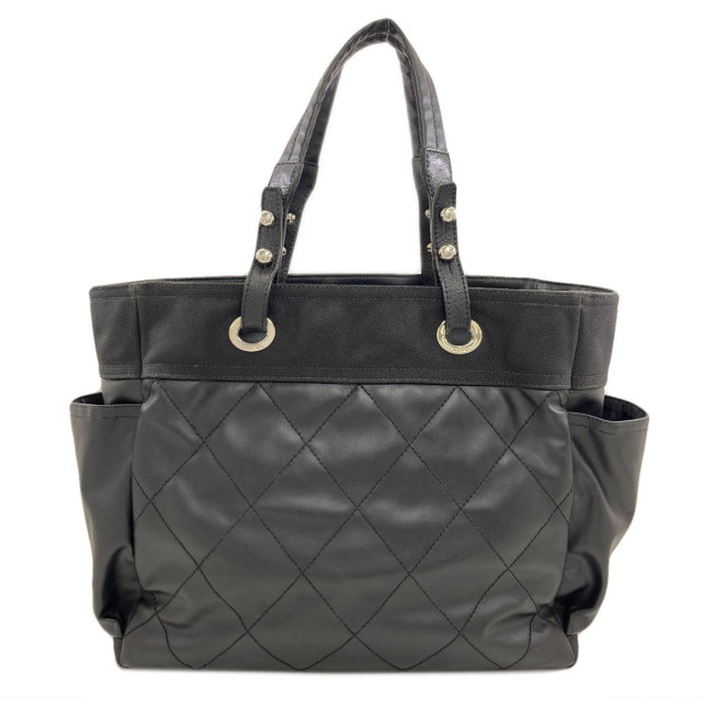 CHANEL シャネル パリビアリッツGM シルバー金具 トートバッグ カーフ