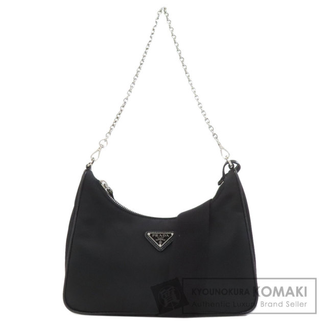 PRADA プラダ ロゴ金具 2WAY ハンドバッグ ナイロン素材 PRADA プラダ ロゴ金具 2WAY ハンドバッグ ナイロン素材