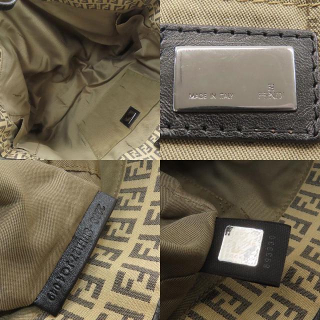 MY005 / FENDI ズッカ柄 トートバッグ キャンバス レザー FENDI フェンディ ズッカ柄 キャンバス×レザー トートバッグ A4書類