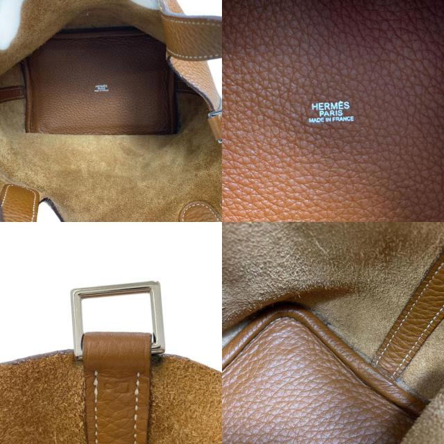 エルメス ハンドバッグ ピコタンPM ゴールド シルバー金具
