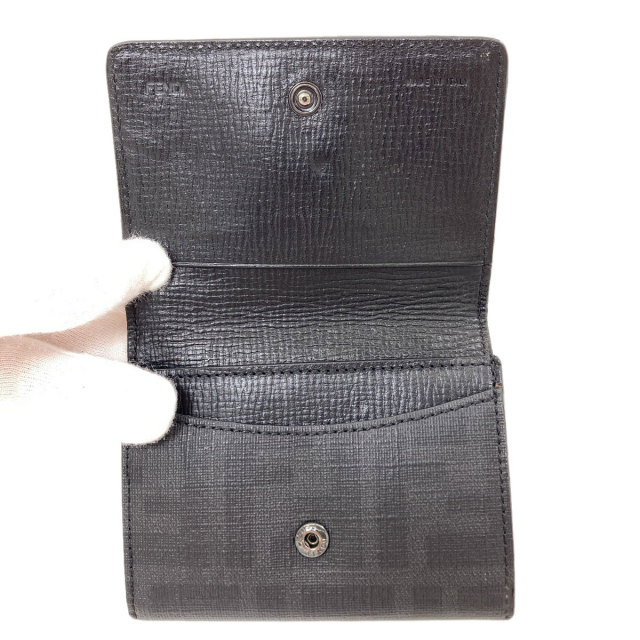 FENDI フェンディ ズッカ柄 カードケース PVC レディース [中古
