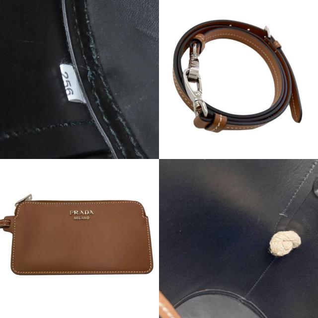 PRADA プラダ 1BE050 タンブール バケット ショルダーバッグ カーフ レディース [中古] PRADA プラダ 1BE050 タンブール バケット ショルダーバッグ カーフ