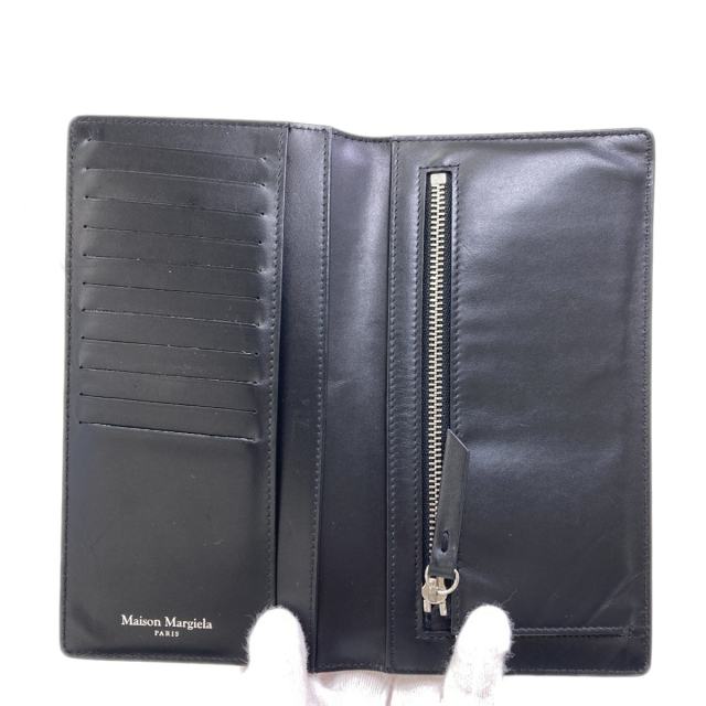 MaisonMargiela メゾン・マルジェラ ロゴ 長財布（小銭入れなし） レザー レディース [中古] MaisonMargiela メゾン・マルジェラ ロゴ 長財布（小銭入れあり