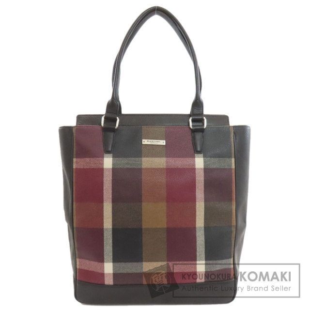 BURBERRY バーバリー チェック柄 トートバッグ レザー BURBERRY バーバリー チェック柄 トートバッグ レザー
