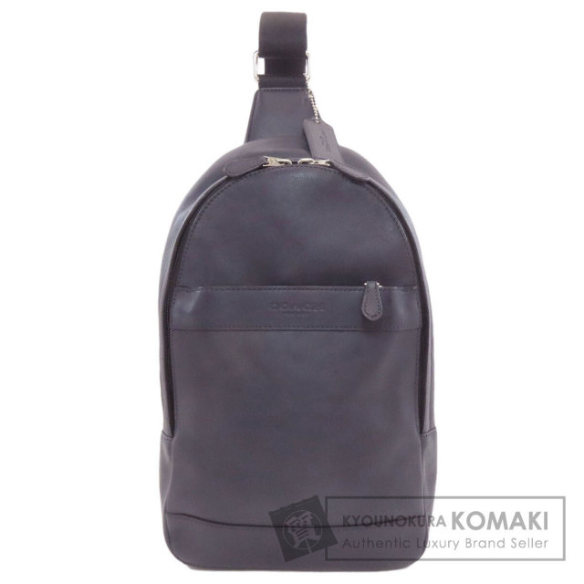 COACH コーチ F71751 ロゴ ボディバッグ レザー メンズ [中古