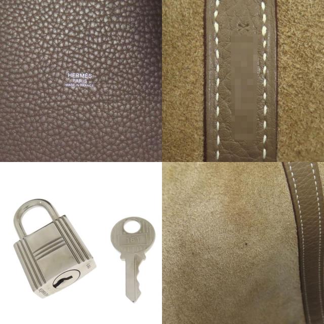 エルメス ハンドバッグ ピコタンロックMM エトープ シルバー金具