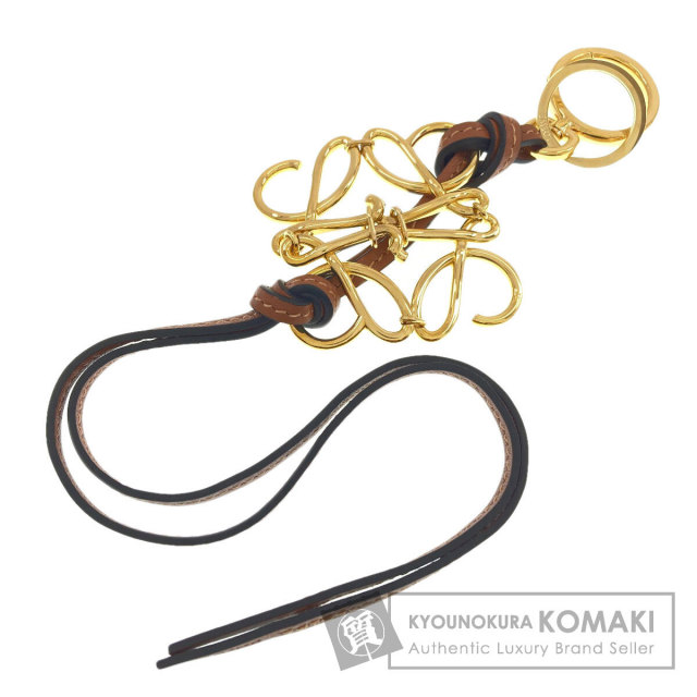 LOEWE ロエベ アナグラム キーホルダー 金属製/レザー レディース