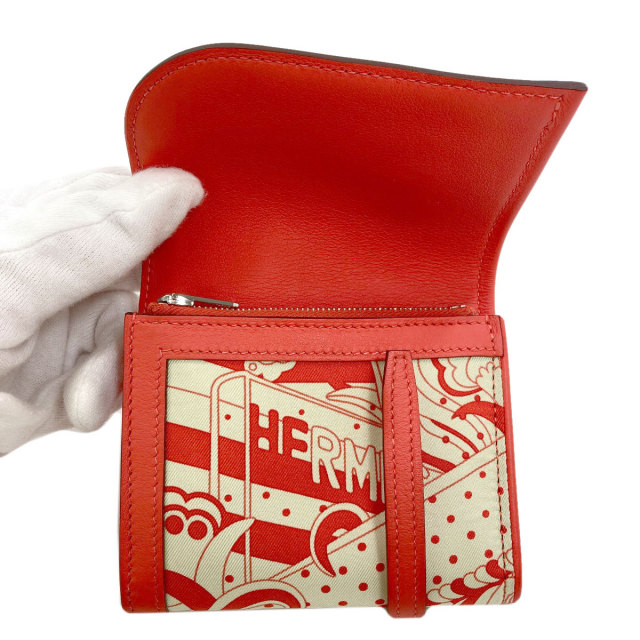 エルメス 二つ折り財布（小銭入れあり） アヴェックソワ シルバー金具