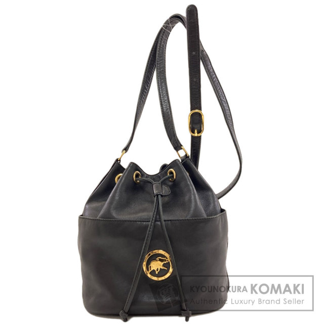 ハンティングワールド ショルダーバッグ 巾着 ロゴ