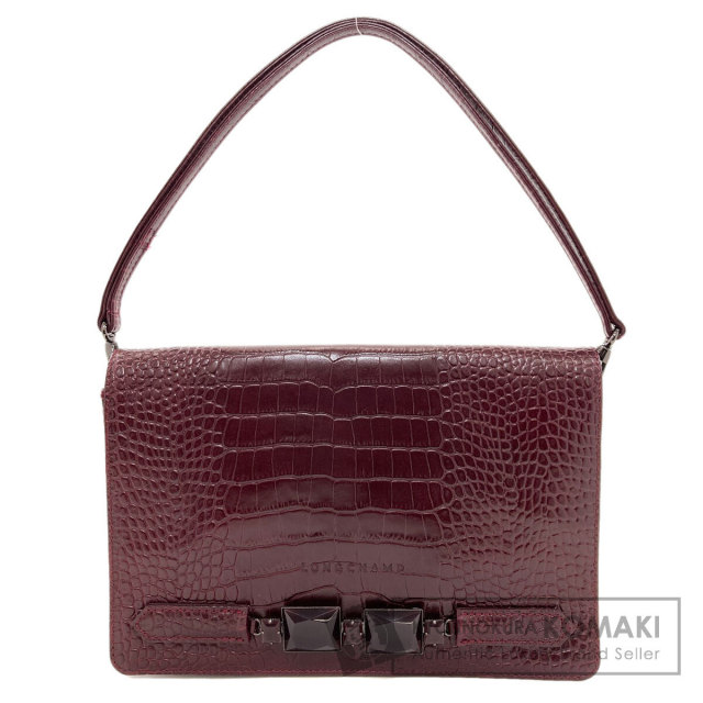 ロンシャン ショルダーバッグ 型押し ケイト・モス