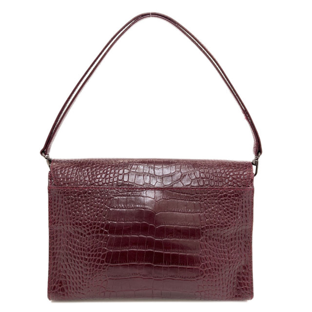 Longchamp ロンシャン 型押し ケイト・モス ショルダーバッグ レザー レディース [中古] Longchamp ロンシャン 型押し ケイト・モス ショルダーバッグ レザー