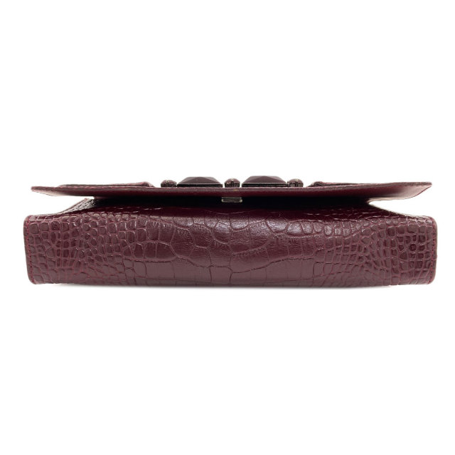 Longchamp ロンシャン 型押し ケイト・モス ショルダーバッグ レザー レディース [中古] LONGCHAMP - Longchamp ロンシャン 型押し ケイト・モス ショルダー