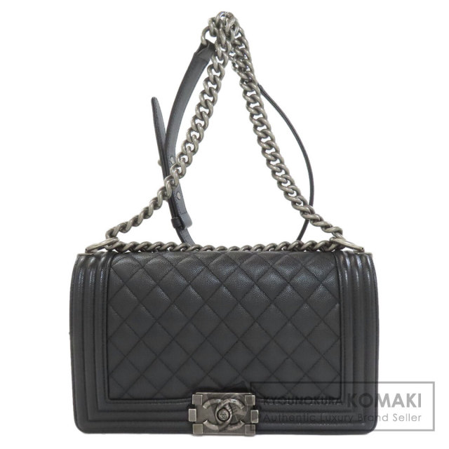 シャネル ショルダーバッグ ボーイシャネル チェーンショルダー シルバー金具