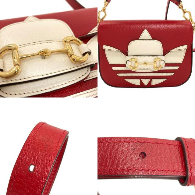 GUCCI グッチ 658574 ホースビット アディダスコラボ ショルダーバッグ レザー レディース [中古] GUCCI グッチ 658574 ホースビット アディダスコラボ ショルダーバッグ