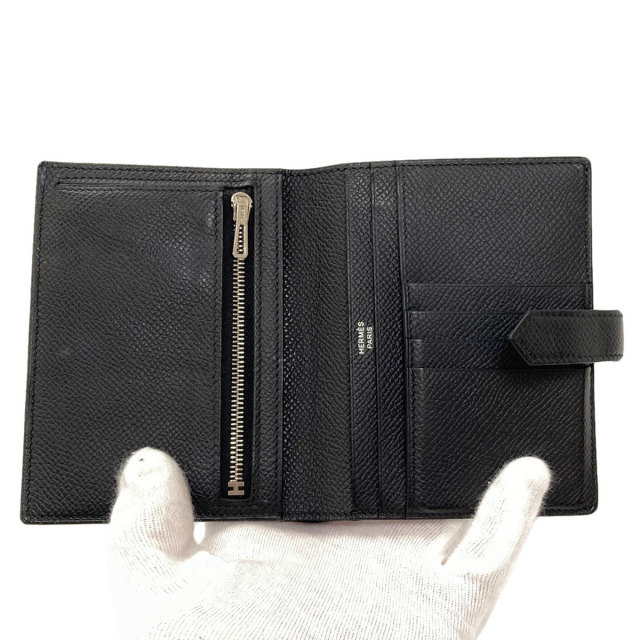 HERMES エルメス ベアンコンパクト シルバー金具 二つ折り財布（小銭