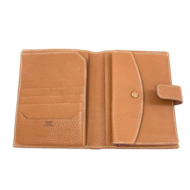 エルメス 二つ折り財布（小銭入れあり） ジュラ ゴールド金具