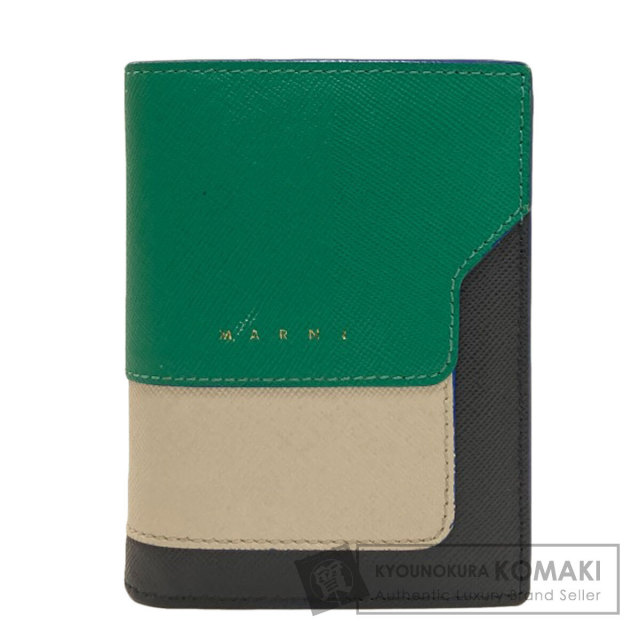 MARNI マルニ ロゴ 二つ折り財布(小銭入れあり) レザー MARNI マルニ ロゴ 二つ折り財布(小銭入れあり) レザー