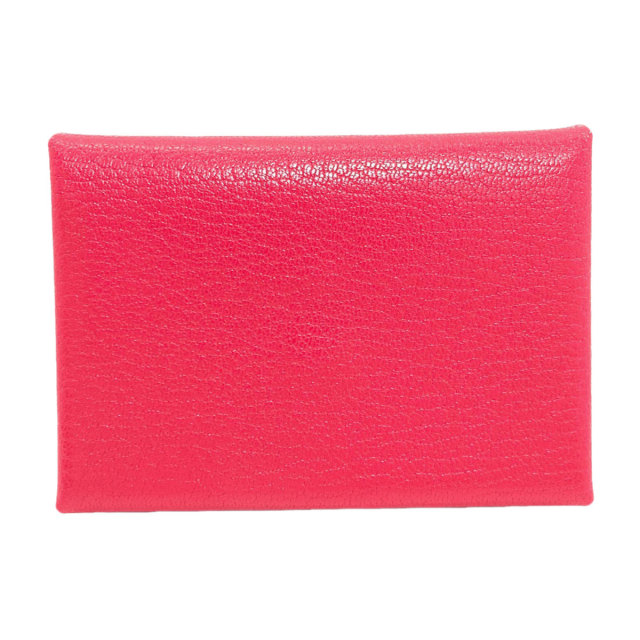 エルメス カードケース カルヴィ デュオ ローズエクストリーム シルバー金具