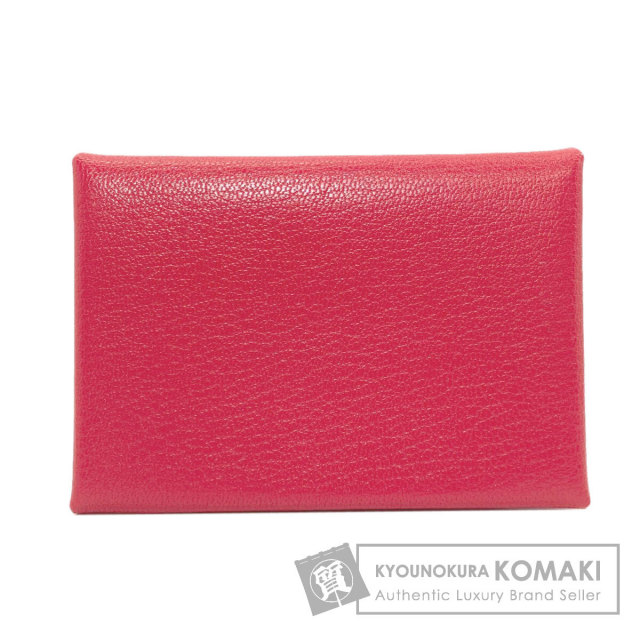 エルメス カードケース カルヴィ デュオ ローズエクストリーム シルバー金具