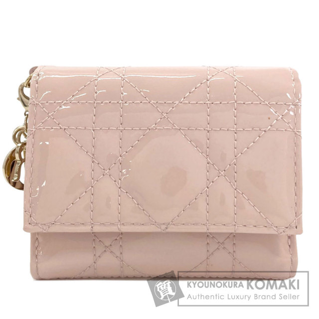 CHRISTIAN DIOR クリスチャンディオール チェーンウォレット トロッター柄 長財布（小銭入れあり） キャンバス レディース [中古] CHRISTIAN DIOR クリスチャンディオール チェーンウォレット