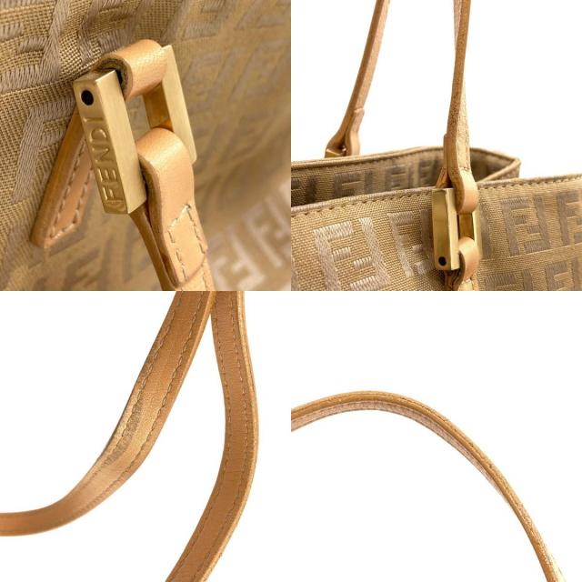FENDI フェンディ ズッカ柄 ハンドバッグ キャンバス レディース [中古