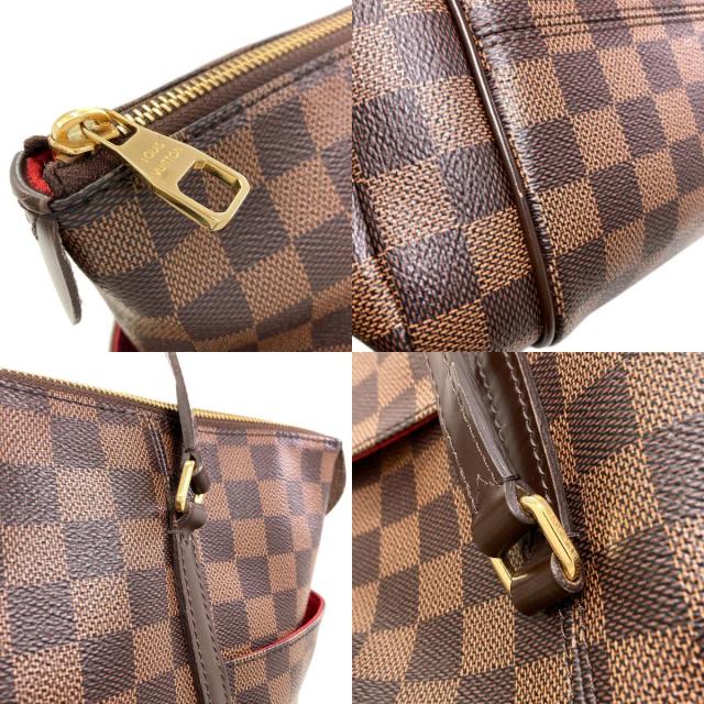 Louis Vuitton ダミエパターン ブラック トートバッグ ルイ・ヴィトン24年夏メンズバッグ、“デニム”ダミエ・パターン×ヌメ革