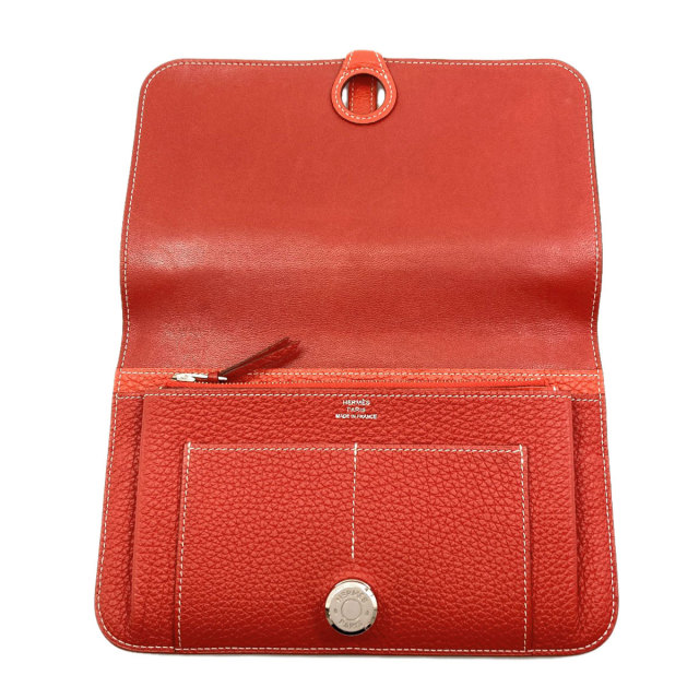 HERMES エルメス ドゴンGM デュオ シルバー金具 長財布（小銭入れあり