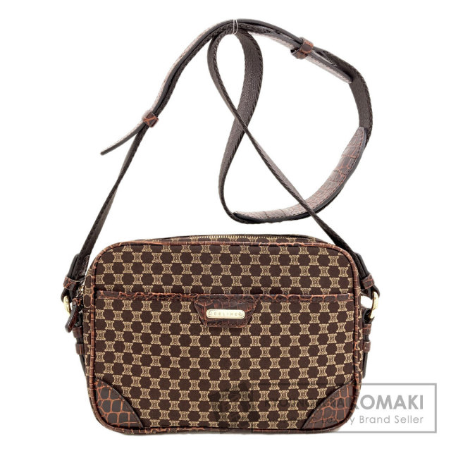 CELINE セリーヌ マカダム柄 ショルダーバッグ キャンバス レディース