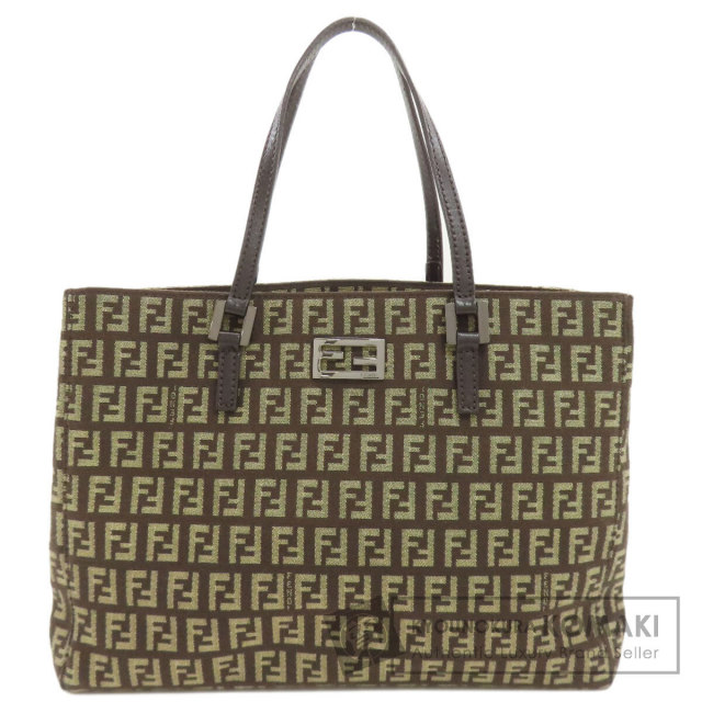 FENDI フェンディ ズッカ柄 ハンドバッグ キャンバス レディース [中古