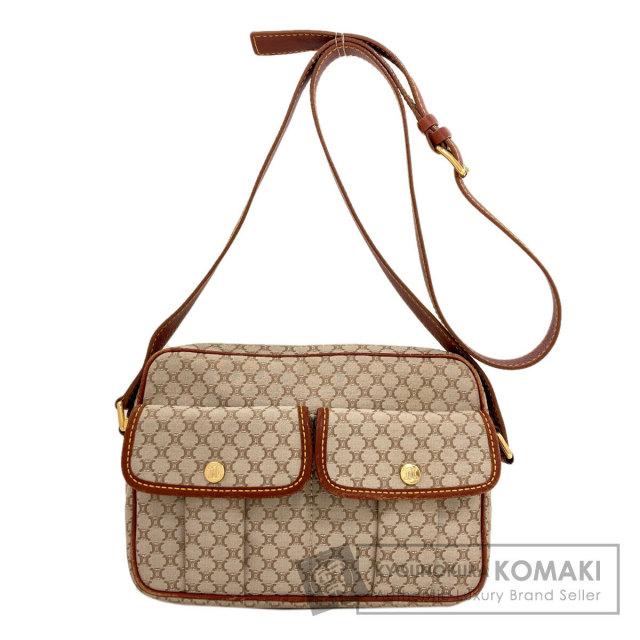 [mai]CELINE セリーヌ エッジ キャンバスレザーショルダーバッグ ☆Celine☆ミディアム カレッジバッグ / シャイニーカーフスキン