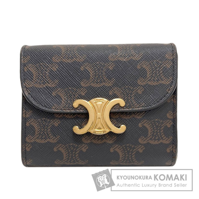 セリーヌ 二つ折り財布（小銭入れあり） トリオンフ フラップ 三つ折り